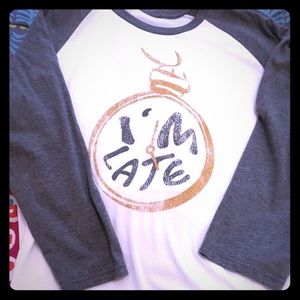 Disney Alice in Wonderland “Im Late” shirt